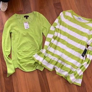 Loving these limegreen unique sweaters. NWT